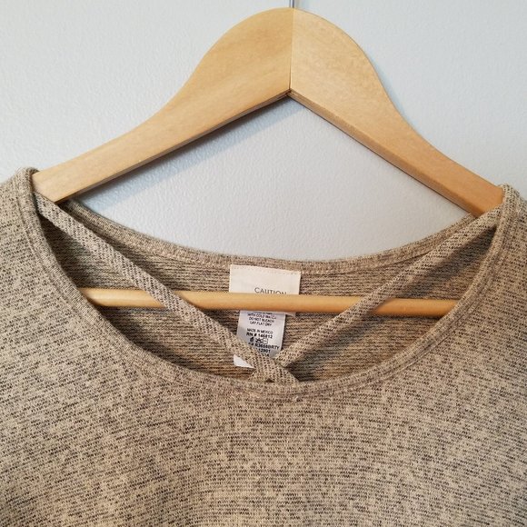 Caution to the Wind Crisscross Bell Sleeve Top - Picture 5 of 6